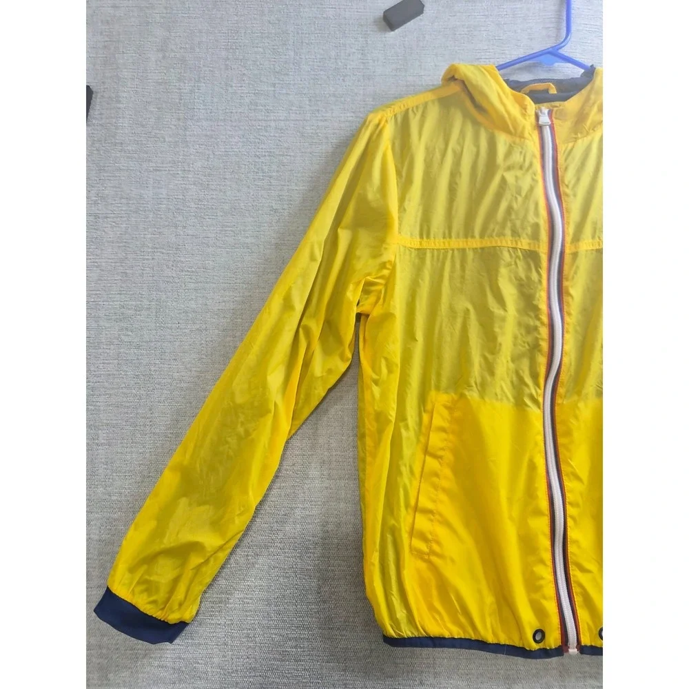 Perry Ellis Windbreaker Popover Packable Jacket Boys 14/16 Yellow Vented Back